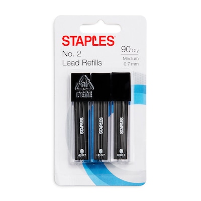 Staples® Lead Refill, 0.7mm, 30/Leads, 3/Pack (10406-CC)