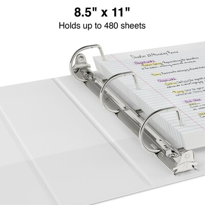 Staples® Standard 1.5" 3 Ring View Binder with D-Rings, Green (58652) |  Quill.com