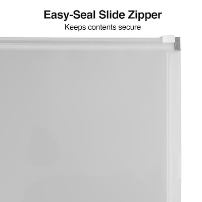 Binder Bag - Clear Plastic With Standard 3 Hole Punch And Zipper