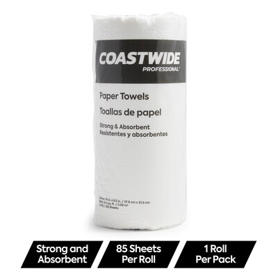 Coastwide Jumbo Paper Towel Roll, 2-Ply, White, 250 Sheets/Roll, 12  Rolls/Carton (Cw21806)