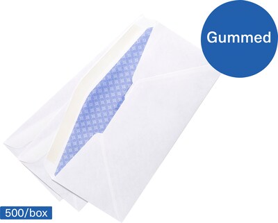 Quill Brand Security Tinted #10 Double Window Envelopes, 4 1/8 x 9 1/2, White Wove, 500/Box (30164