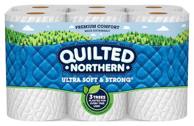 Quilted Northern Ultra Soft & Strong 2-ply Standard Toilet Paper, 164 Sheets/Roll, 48 Rolls/Case (94421)