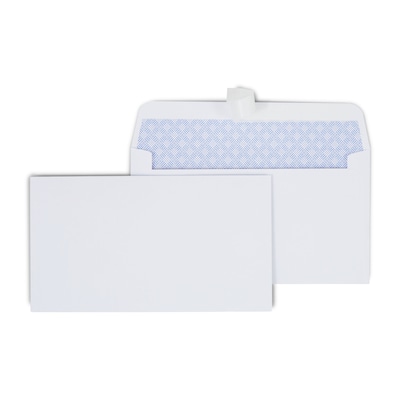 Staples EasyClose Security Tinted #6 3/4 Business Envelopes, 3 5/8" x 6 1/2", White, 100/Box (50313)