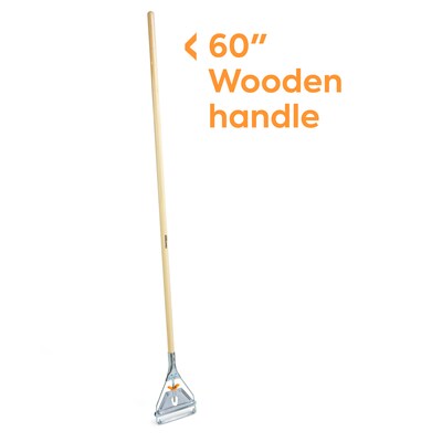 Coastwide Professional™60" Side Gate Wood Wet Mop Handle, Galvanized Metal  Head (CW58007) | Quill.com