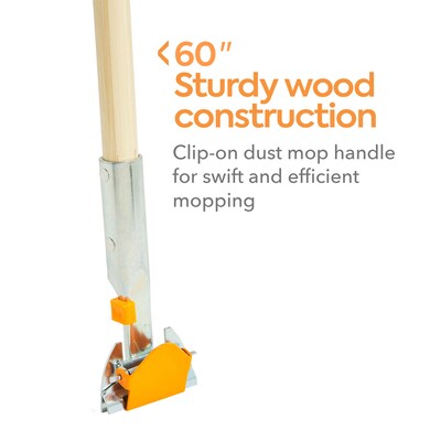 Coastwide Professional™ 60" Wood Dust Mop Handle, Natural (CW56769)