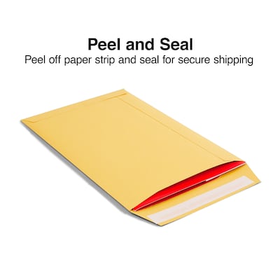 Staples EasyClose Self Seal #1 Kraft Catalog Envelope, 6" x 9", Kraft, 100/Box (ST20140/20140)