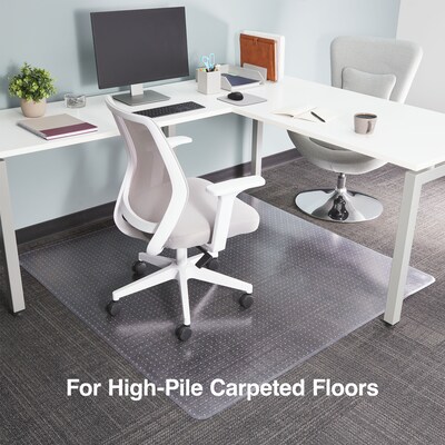 Quill Brand® Standard 60" x 60" Rectangular Chair Mat for Carpet, Resin (28590)