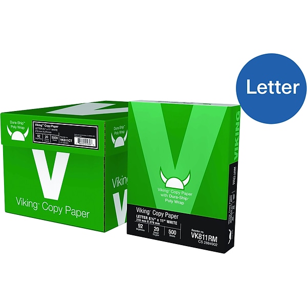 Dura-Ship™ Viking™ 8.5" x 11" Poly Wrap Copy Paper (2855198) | Quill.com
