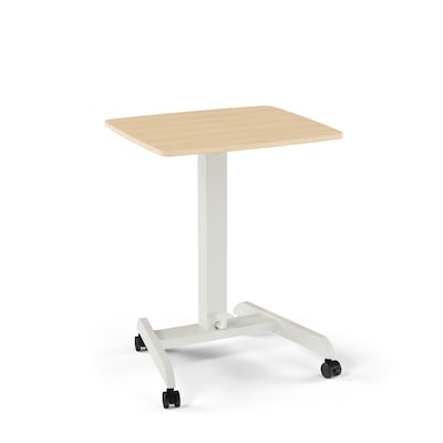 Union & Scale™ Essentials 24W Manual Rectangular Adjustable Standing Mobile Desk, Natural (UN60413-