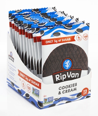 Rip Van Wafels Cookies and Cream Stroopwafels, 1.16 oz., 12 Packs/Box, 12/Box (RVW00388)