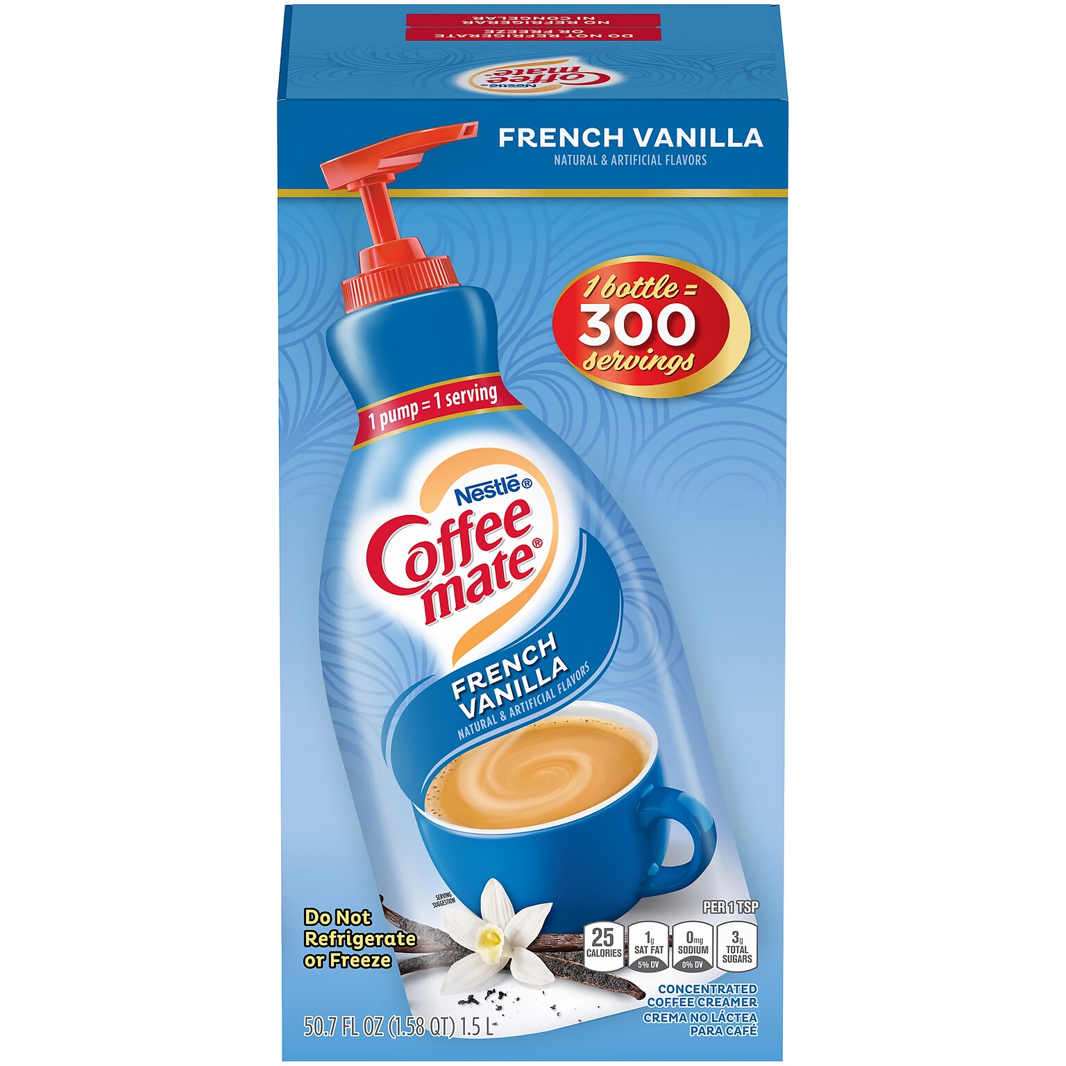 Coffee-mate French Vanilla Liquid Creamer, 50.7 Oz. (77911) | Quill.com