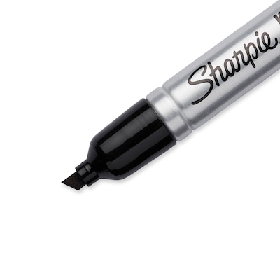 Sharpie King Size Permanent Marker, Chisel Tip, Black, Dozen (15001A)