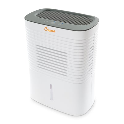 Crane 1.27-Pint Portable Dehumidifier, 2-Speed, Covers up to 300 sq. ft., White (EE-1000)