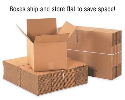 Corrugated Boxes, 30" x 12" x 4", Kraft, 25/Bundle (30124)