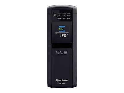 Cyberpower PFC Sinewave Series 1500VA UPS, 10-Outlets, Black (CP1500PFCLCD)