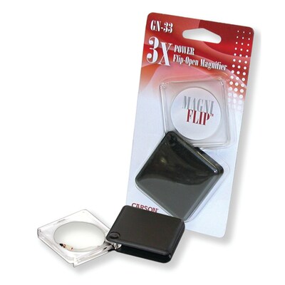 Carson Optical MagniFlip Flip-Open Pocket 3x Magnifier with Built-in Case (GN-33)