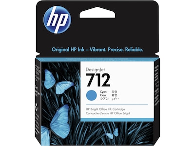 HP 712 Cyan Standard Yield Ink Cartridge (3ED67A)