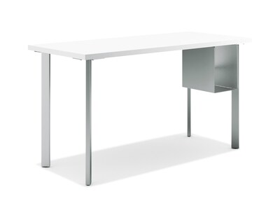 HON Coze 54W Desk w/U-Storage, Designer White and Silver (HONRPL2454DWP6S)