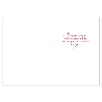 JAM PAPER Christmas Cards & Matching Envelopes Set, 7 6/7 x 5 5/8, Preserve the Holidays, 18/Pack