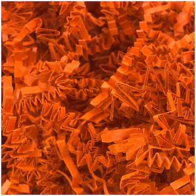 JAM Paper Crinkle Cut Shred Tissue Paper, Orange, 20 lbs. (1192464)