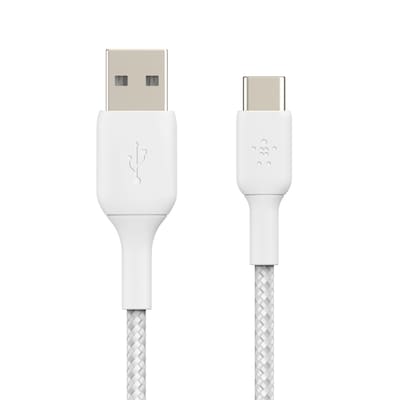 Braided USB-C to USB-A Cable (15cm / 6in, Black)