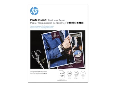 HP Professional Business Paper, Matte, 8.5 x 11, 150 Sheets/Pack (4WN05A)