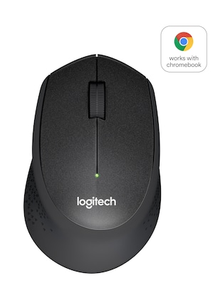 Logitech M330 Silent Plus Wireless Optical USB Mouse, Black (910-004905)