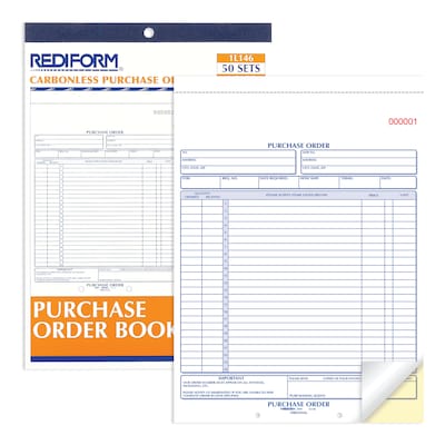Rediform 2-Part Carbonless Purchase Requisitions, 8.5L x 11W, 50 Sets/Book (RED1L146)