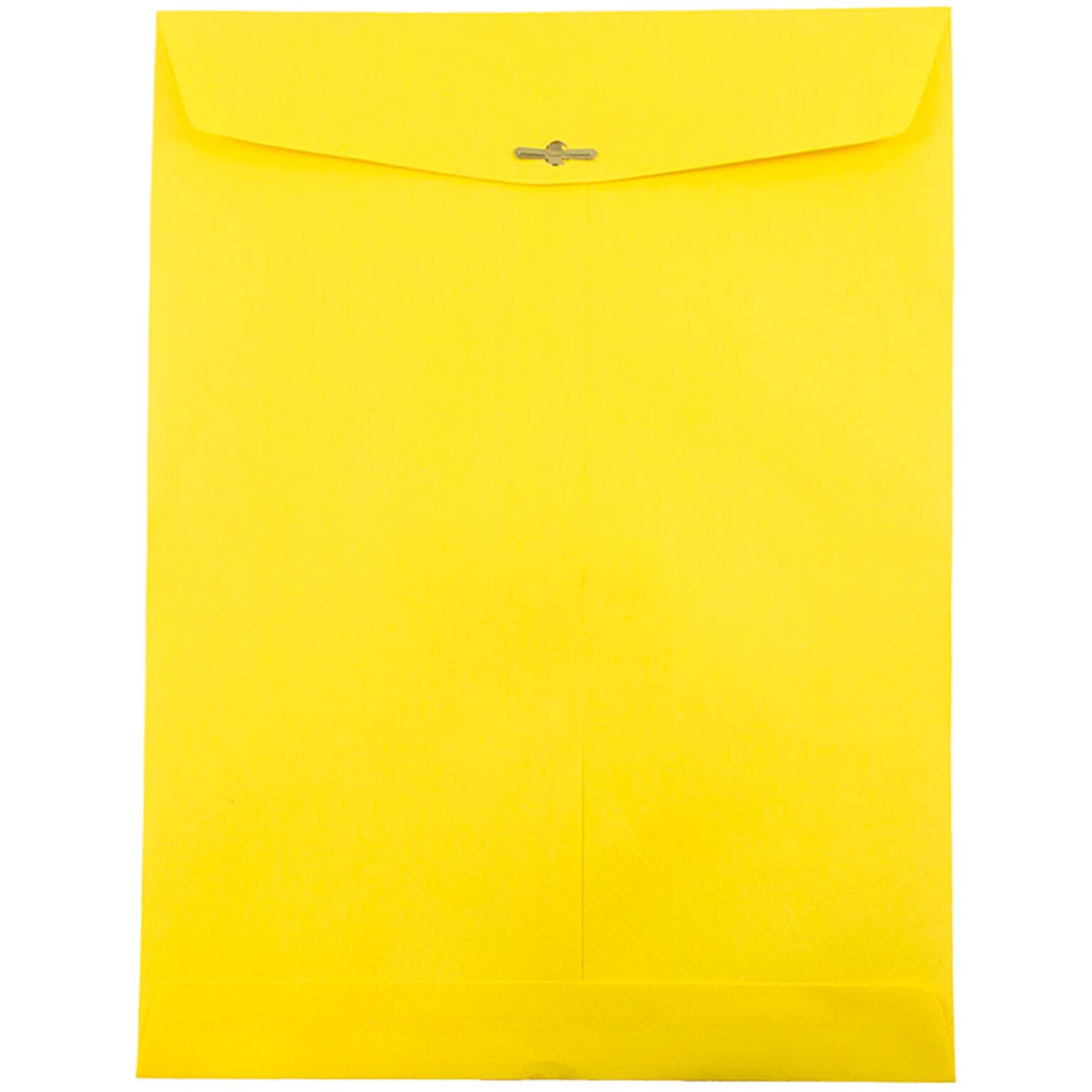 JAM Paper 10 x 13 Open End Catalog Colored Envelopes with Clasp Closure, Yellow Recycled, 25/Pack (900906710a)