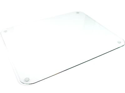 Floortex Glaciermat Glass Desk Pad, 24" x 19", Clear (FCDE1924G)