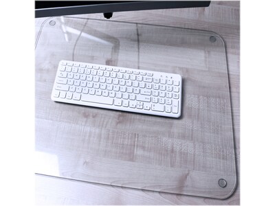 Floortex Glaciermat Glass Desk Pad, 24 x 19, Clear (FCDE1924G)