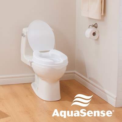 Premium Raised Elongated Toilet Seat with Removable Arms - Drive