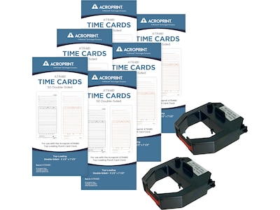 Acroprint Time Card for ATR480 Time Clock, 300/Pack (01-0296-002)