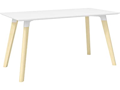 Safco Resi 60 Table Desk, Maple/White (RESDES3060)
