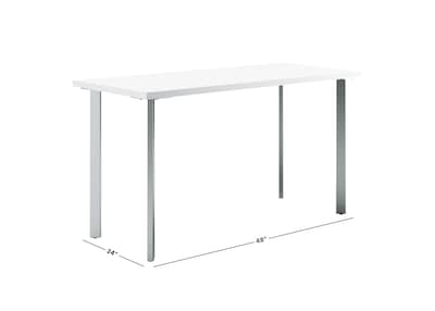 HON Coze 48W Desk, Designer White and Silver (RPL2448DWP6)