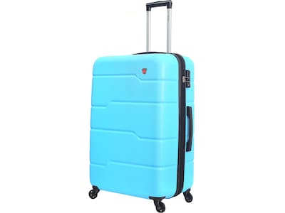 DUKAP Rodez 27.5 Hardside Suitcase, 4-Wheeled Spinner, TSA Checkpoint Friendly, Light Blue (DKROD00
