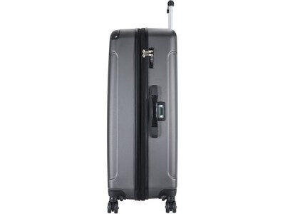 DUKAP Intely 33 Hardside Suitcase, 4-Wheeled Spinner, TSA Checkpoint Friendly, Gray (DKINT00L-GRE)