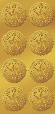 Great Papers Star Seals 1.75, Gold, 96/Pack (903419PK2)