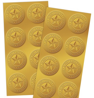 Great Papers Star Seals 1.75", Gold, 96/Pack (903419PK2)