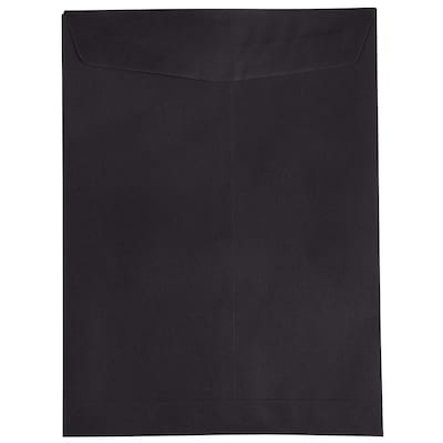 JAM Paper 9 x 12 Open End Catalog Envelopes, Black, 25/Pack (v01225a)