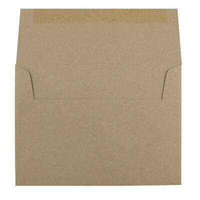 JAM Paper Kraft A6 Invitation Envelopes, 4.75 x 6.5, Brown Kraft Paper Bag, 25/Pack (LEKR650)