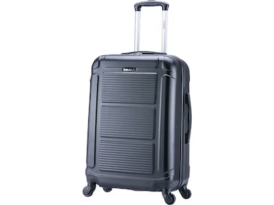 InUSA Pilot 24 Hardside Suitcase, 4-Wheeled Spinner, Black (IUPIL00M-COA)