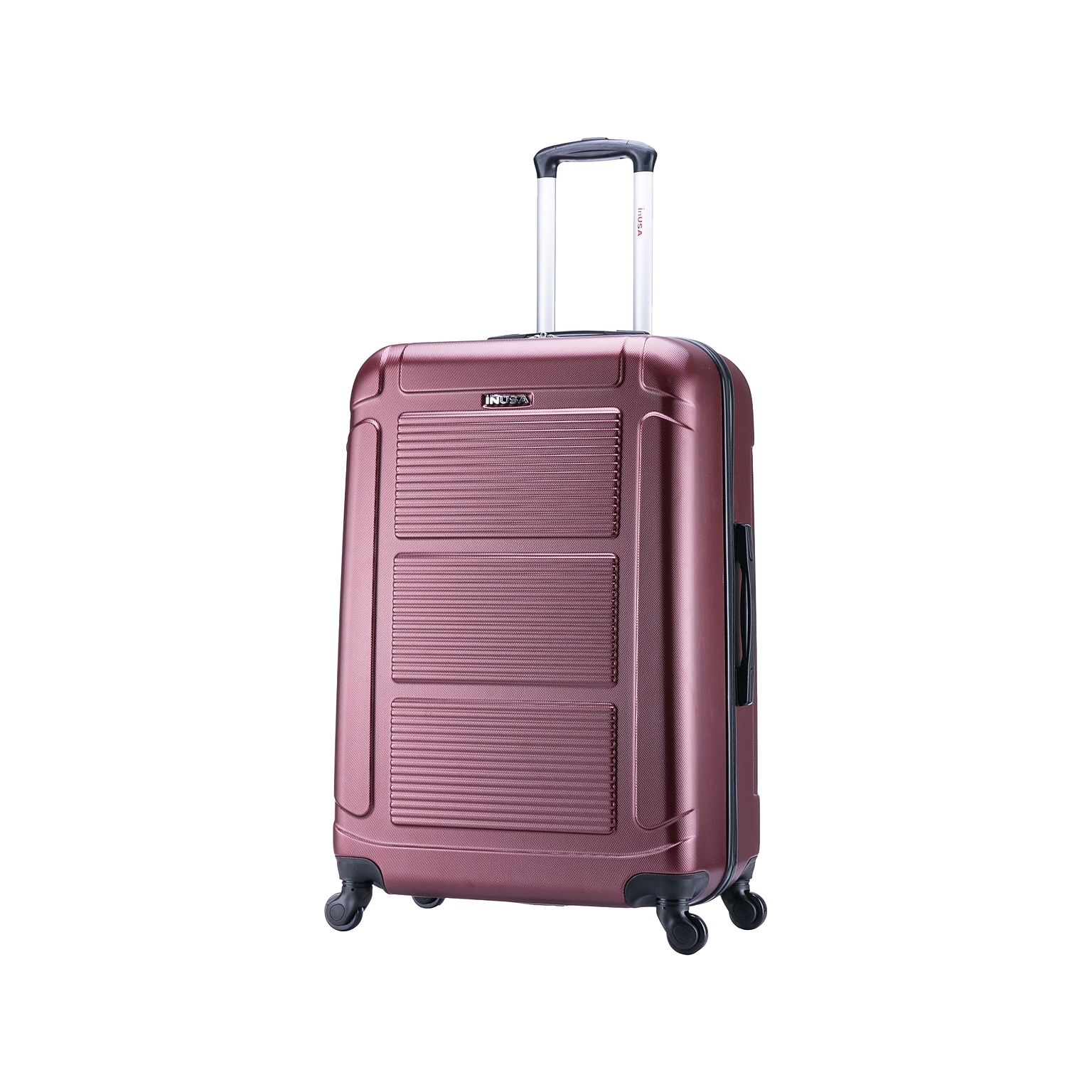 InUSA Pilot 24 Hardside Suitcase, 4-Wheeled Spinner, Wine (IUPIL00M-WIN)