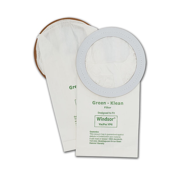 Green Klean® Replacement Vacuum Bags Fit Windsor 6 QT Vac Pac Back Pack ,  10/pk | Quill.com