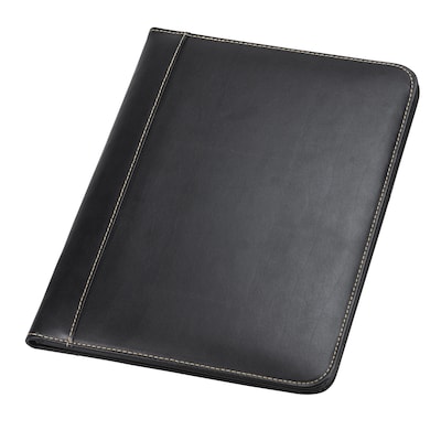 Samsill Faux Leather Portfolio Case, Black (71710)