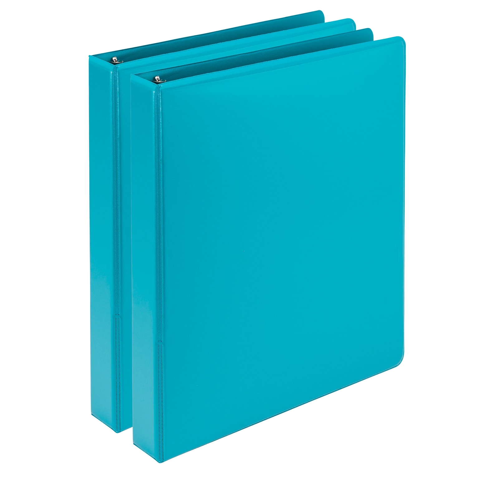 Samsill Fashion Colors 1  View Binders, 3-Ring, Made in USA, Teal, 2/Pack (U86377)