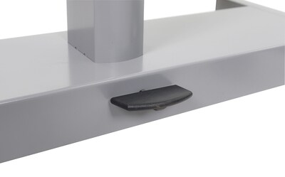 Luxor Adjustable Gray Steel Student Desk 29-43.5H (STUDENT-P)
