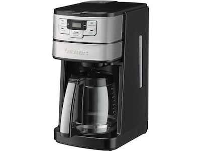 Mr. Coffee Brew Now or Later Coffee Maker, 12- Cup, Black & Simple Grind 14  Cup Coffee Grinder, Black