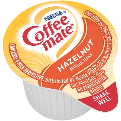 Coffee mate Hazelnut Liquid Creamer, 0.38 oz., 50/Box (35180)
