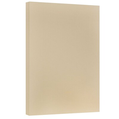 JAM Paper® Vellum Bristol 67lb Cardstock, 11 x 17 Tabloid Coverstock, Tan Brown, 50 Sheets/Pack (16932840)